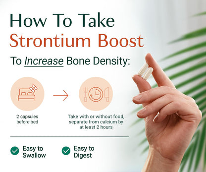 AlgaeCal Strontium Boost for Bone Density & Strength, 60 Caps, 1 Pack