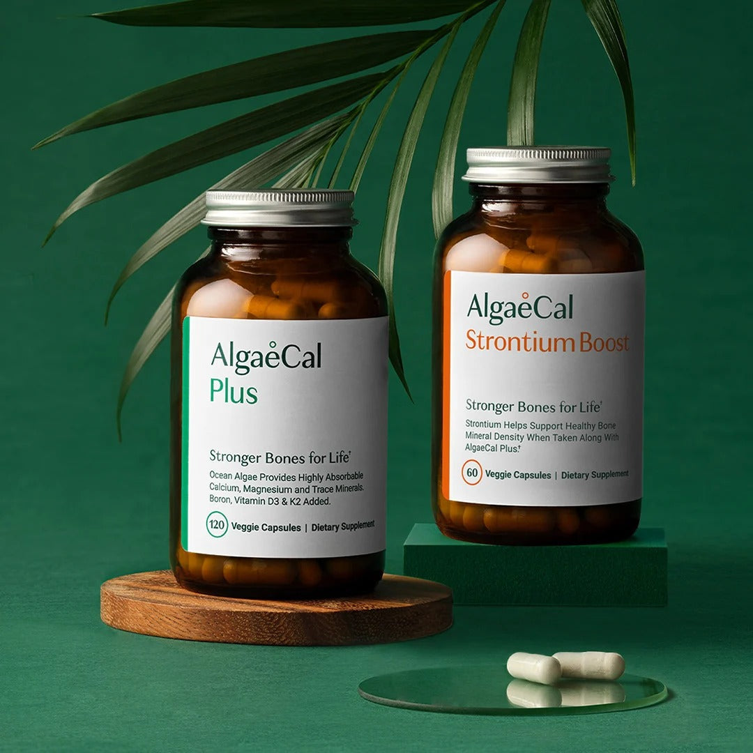 ALGAECAL Bone Builder Pack, Calcium + Strontium for Bone Density, 1 Month