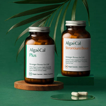 ALGAECAL Bone Builder Pack, Calcium + Strontium for Bone Density, 1 Month